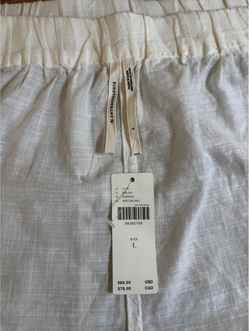 NWT Anthropologie White Cotton Embroidered Eyelet Scallop Hem Shorts L - Picture 5 of 8